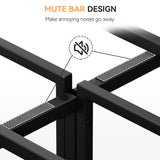 Bed Frame with Safe Rounded Corners & Strong Metal Slats Support