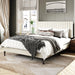 Bed Frame with Velvet Upholstered Headboard