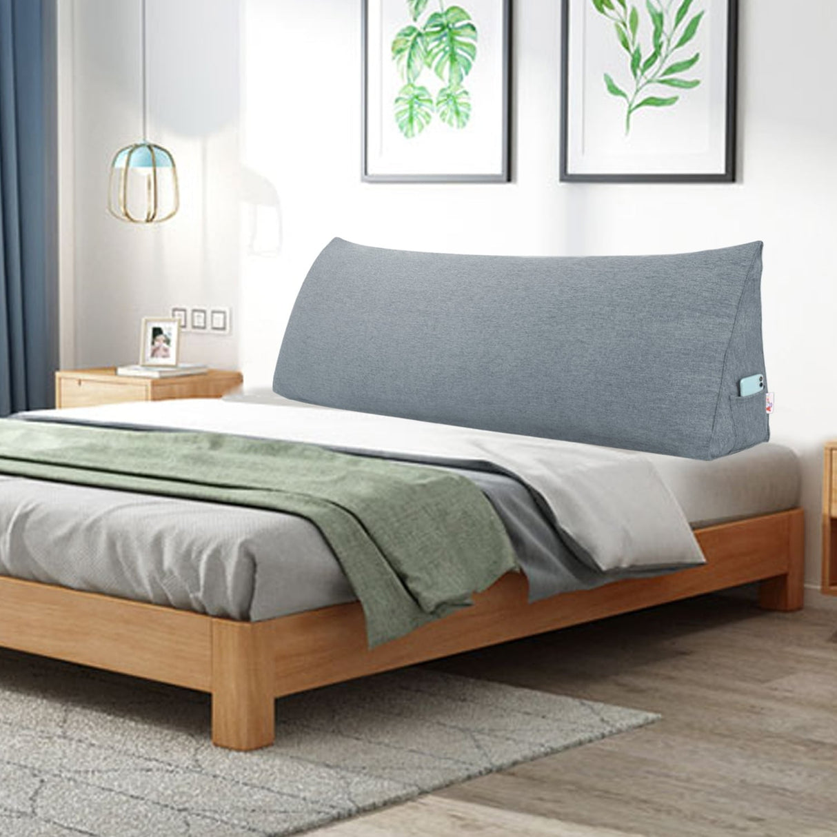 Bed Rest Reading Wedge Pillow Alternative Headboard Back Support