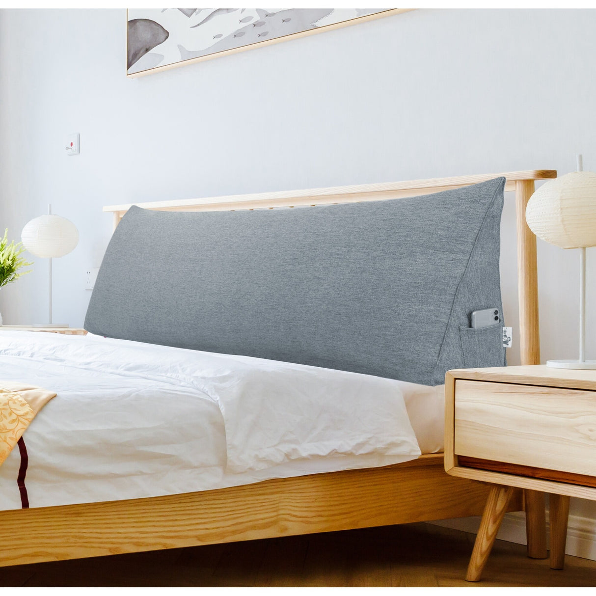Bed Rest Reading Wedge Pillow Alternative Headboard Back Support