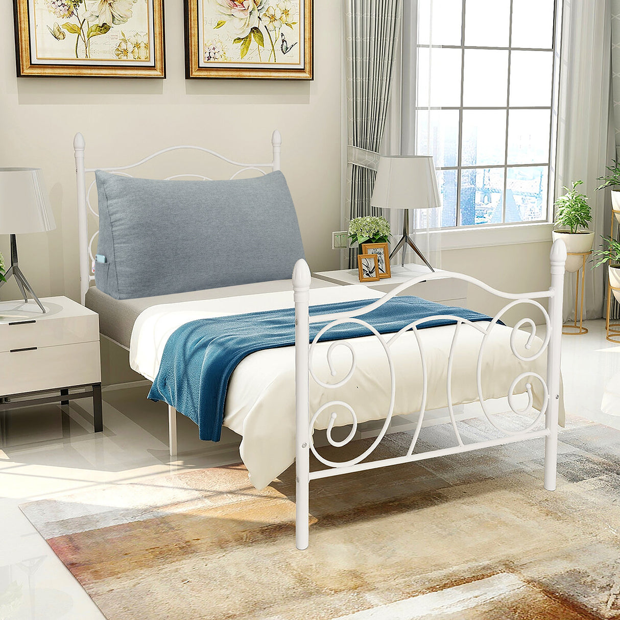 Bed Rest Reading Wedge Pillow Alternative Headboard Back Support