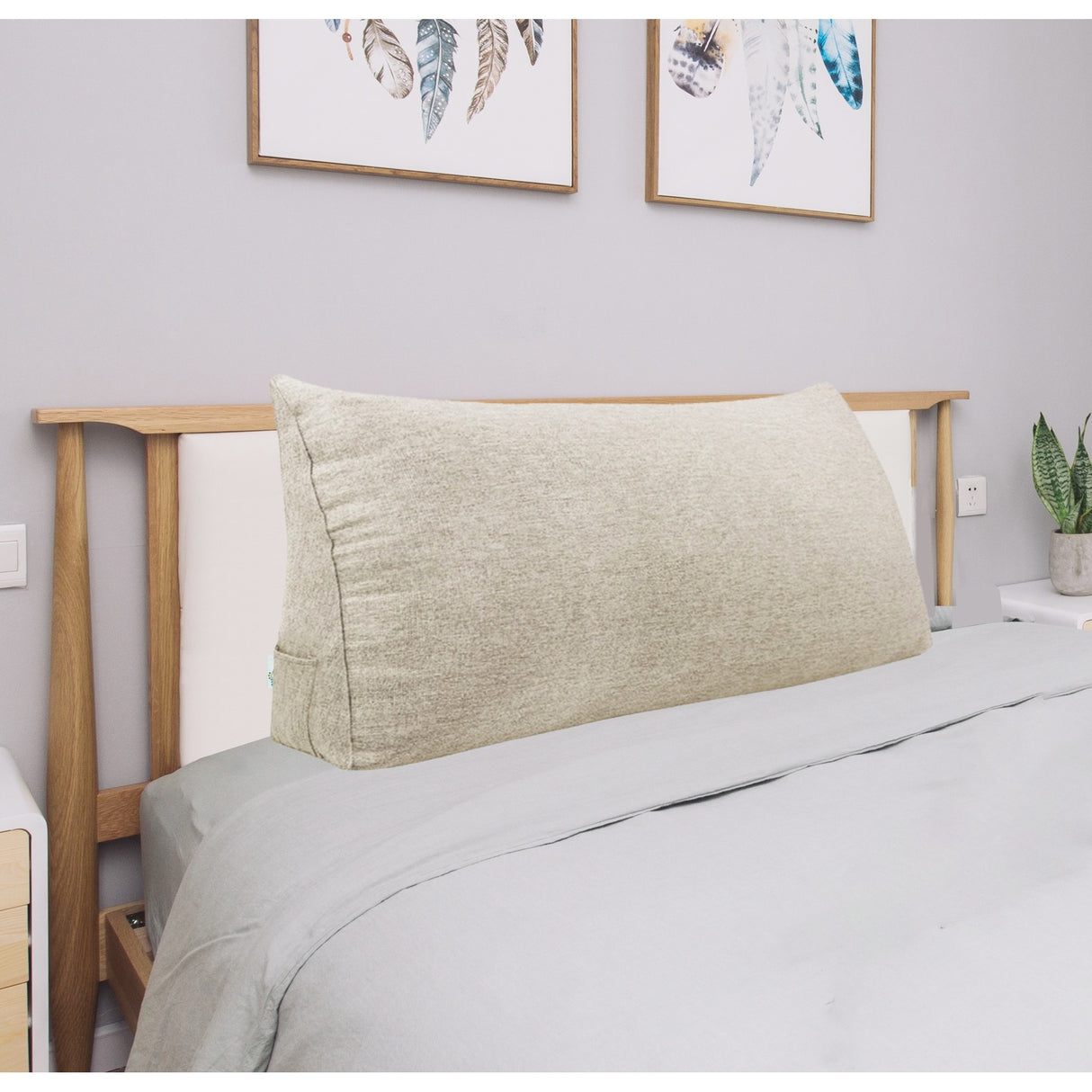 Bed Rest Reading Wedge Pillow Alternative Headboard Back Support