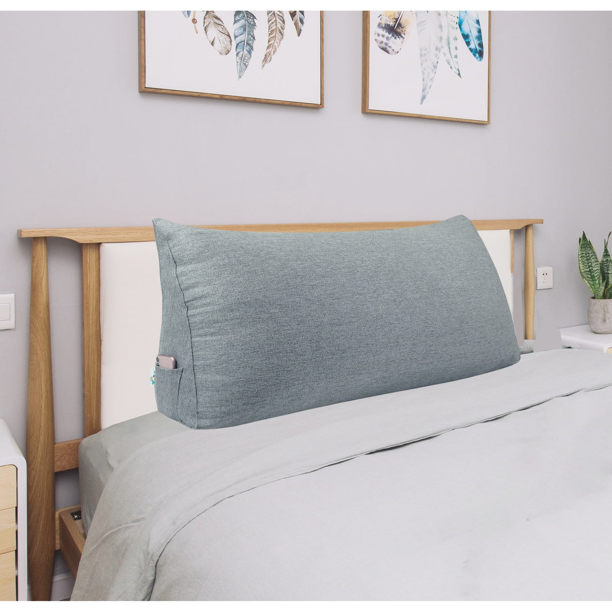 Bed Rest Reading Wedge Pillow Alternative Headboard Back Support