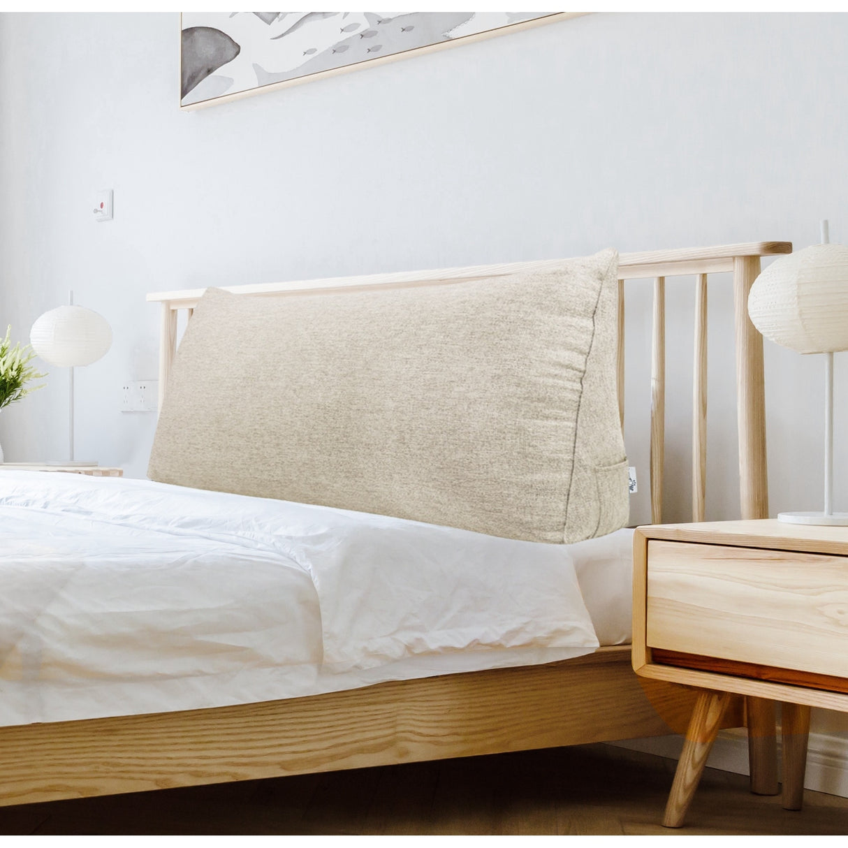 Bed Rest Reading Wedge Pillow Alternative Headboard Back Support
