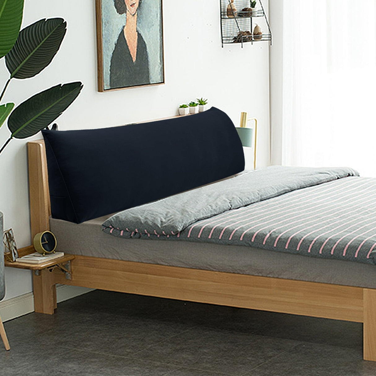 Bed Rest Reading Wedge Pillow TV Watching Back Cushion Daybed Headboard