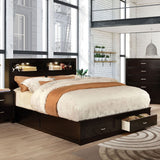 Bed with Storage Drawers in Espresso Finish