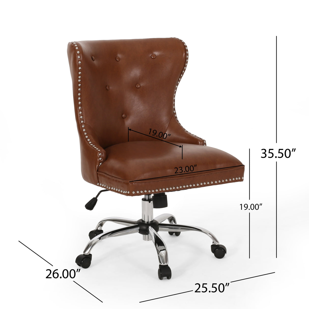 Bedell Tufted Swivel Office Chair by Christopher Knight Home