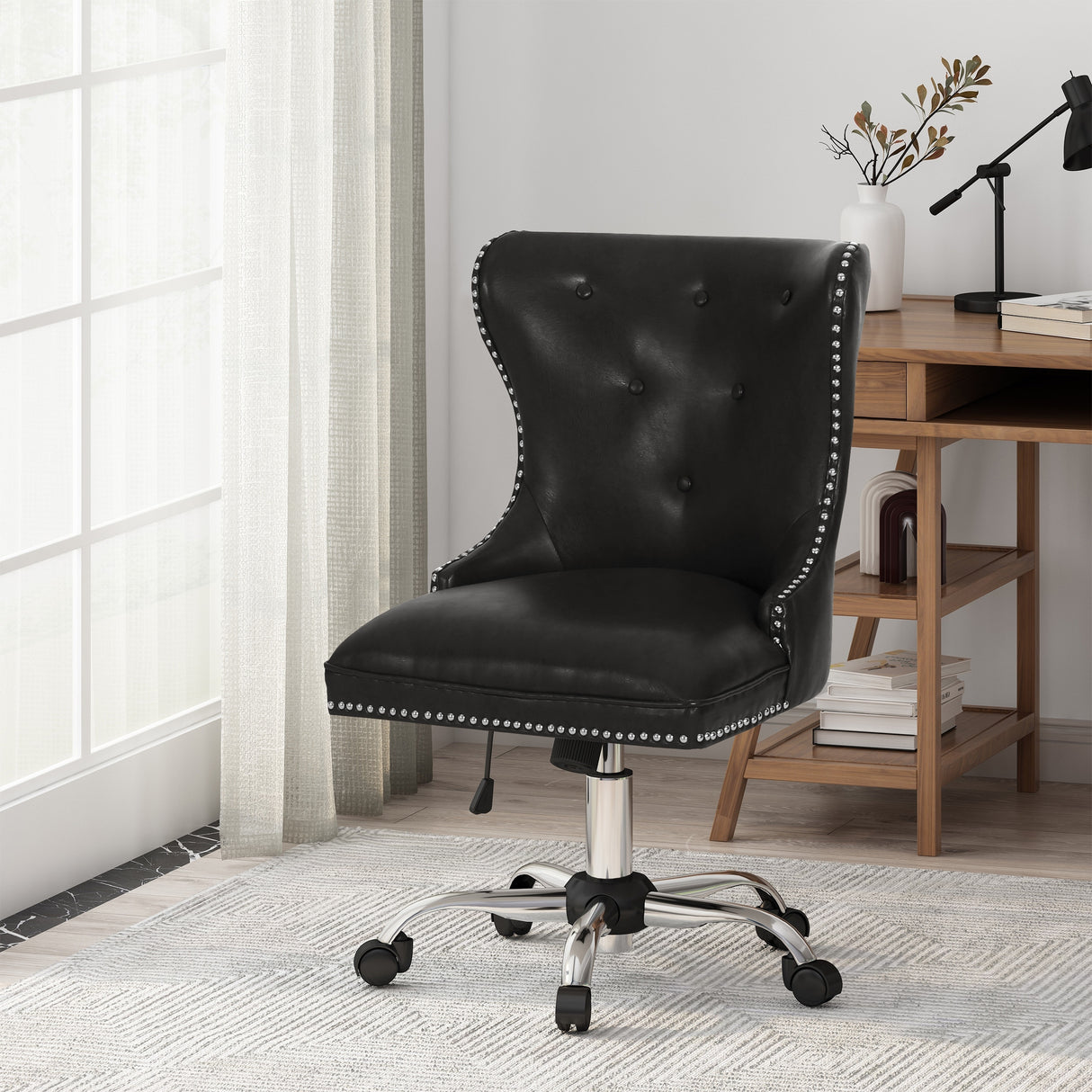 Bedell Tufted Swivel Office Chair by Christopher Knight Home