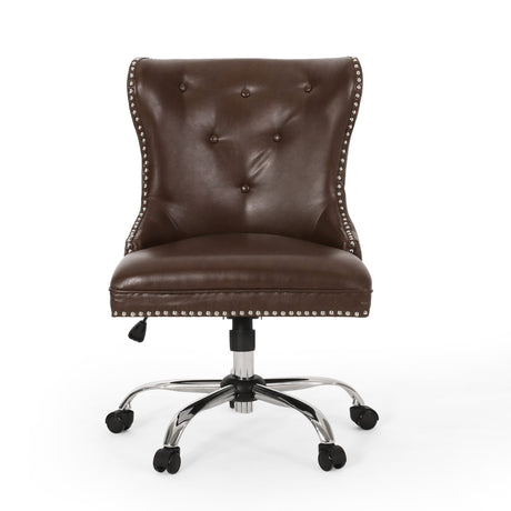 Bedell Tufted Swivel Office Chair by Christopher Knight Home