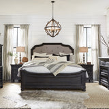 Bedford Corners Farmhouse Anvil Black Queen Island Bed