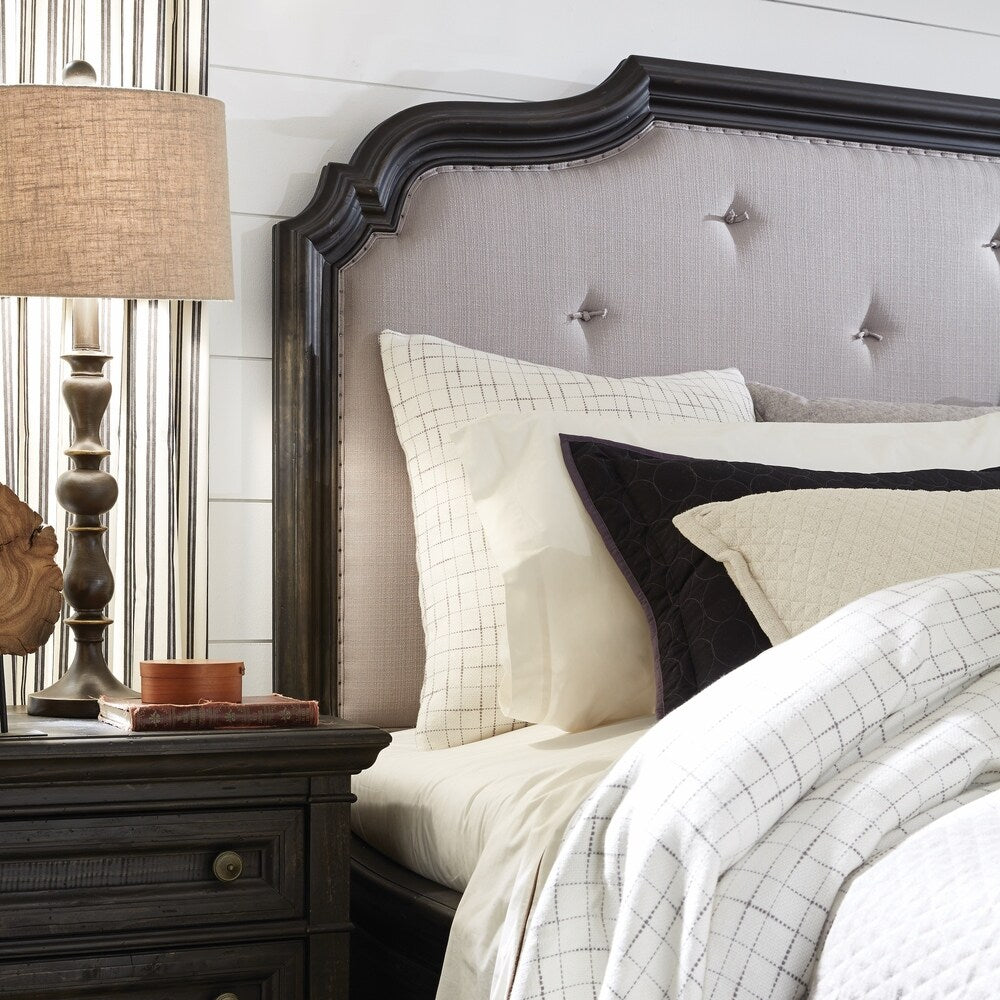 Bedford Corners Farmhouse Anvil Black Queen Island Bed