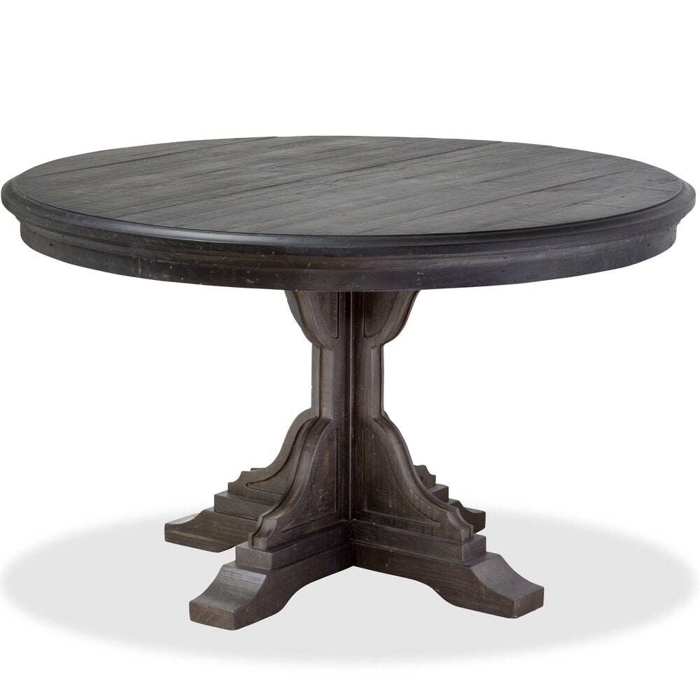 Bedford Corners Round Dining Table in Anvil Black