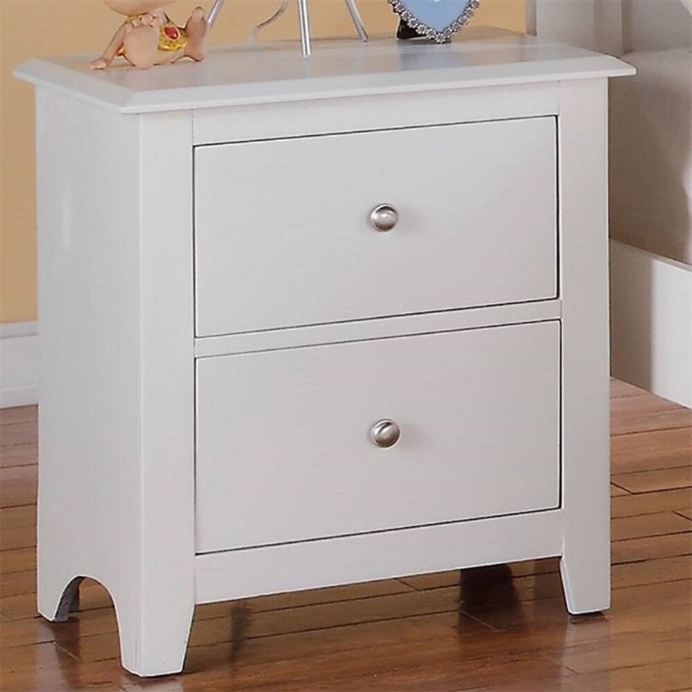 Bedroom Bed Side Table NightstandWooden 2 Drawers Table Nightstands