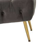 Bedroom Bench,The gold metal legs and tufted design make,polyester fabric,foam filled