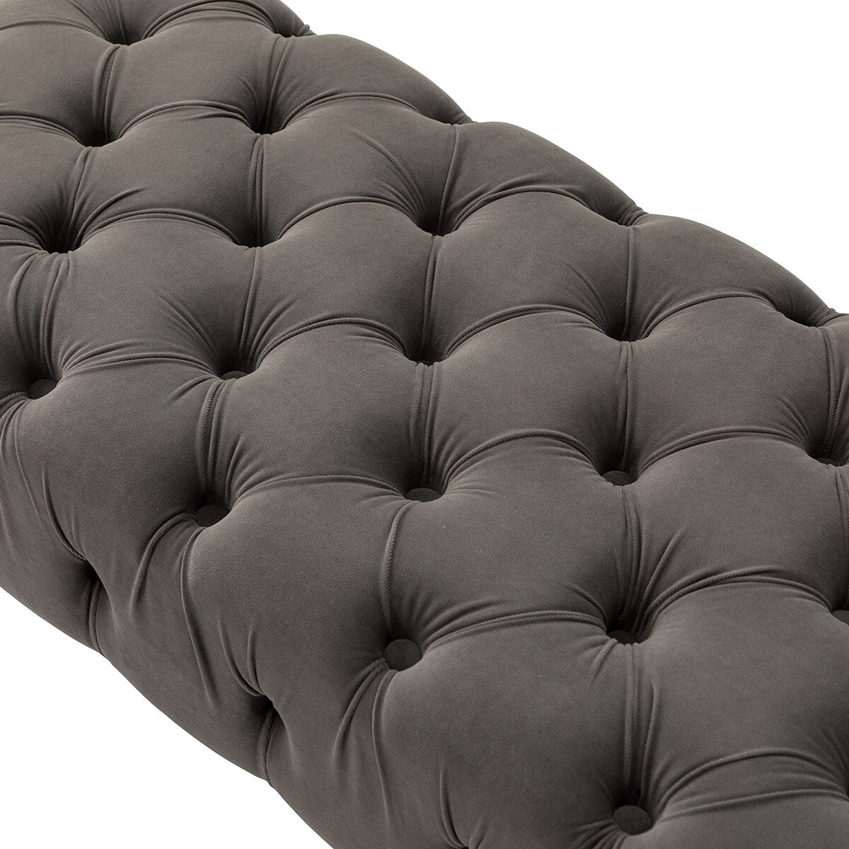 Bedroom Bench,The gold metal legs and tufted design make,polyester fabric,foam filled