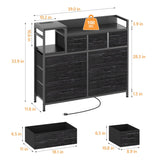 Bedroom Dresser with 9 Drawers