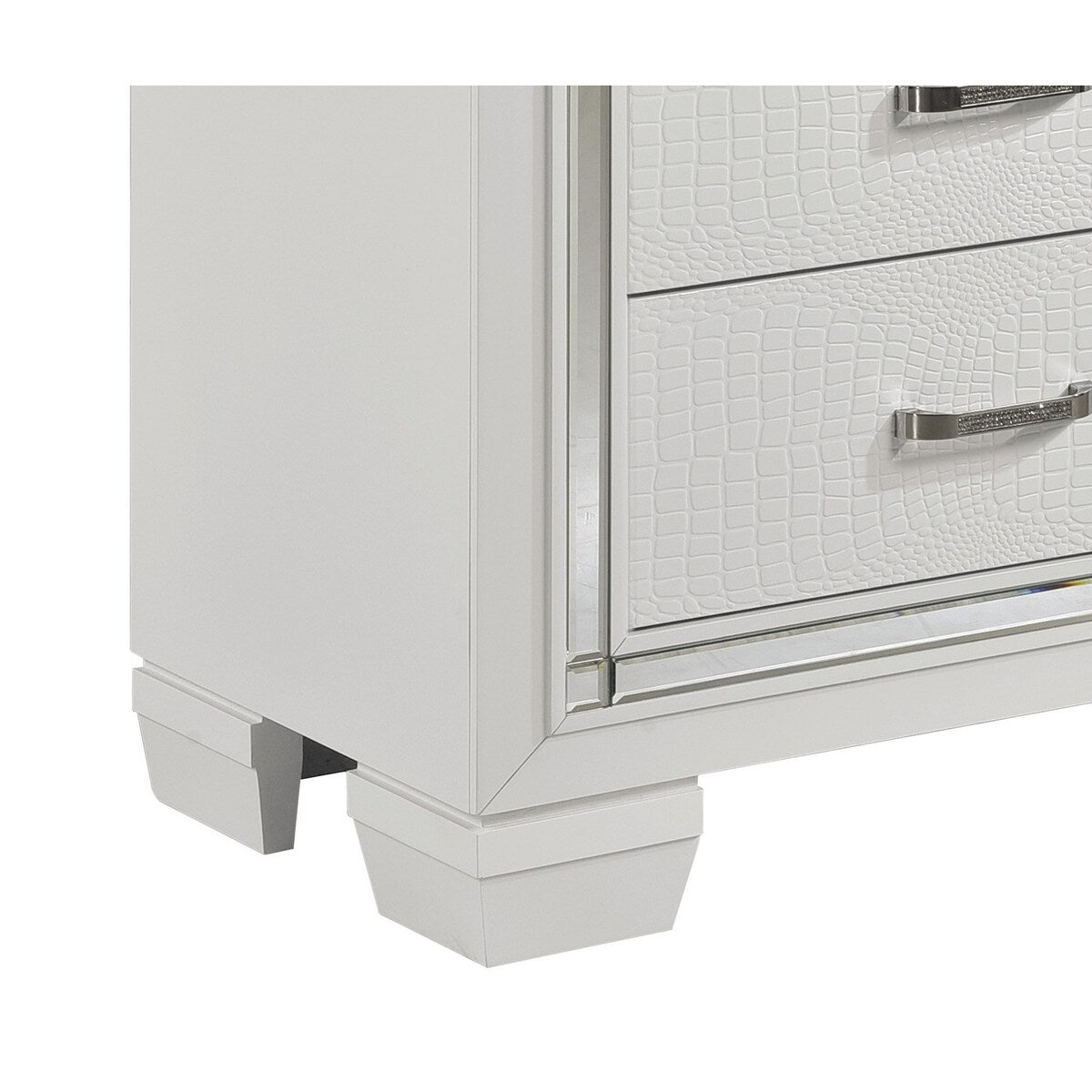Nightstand of Embossed Front Modern Bed Side Table