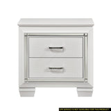 Nightstand of Embossed Front Modern Bed Side Table