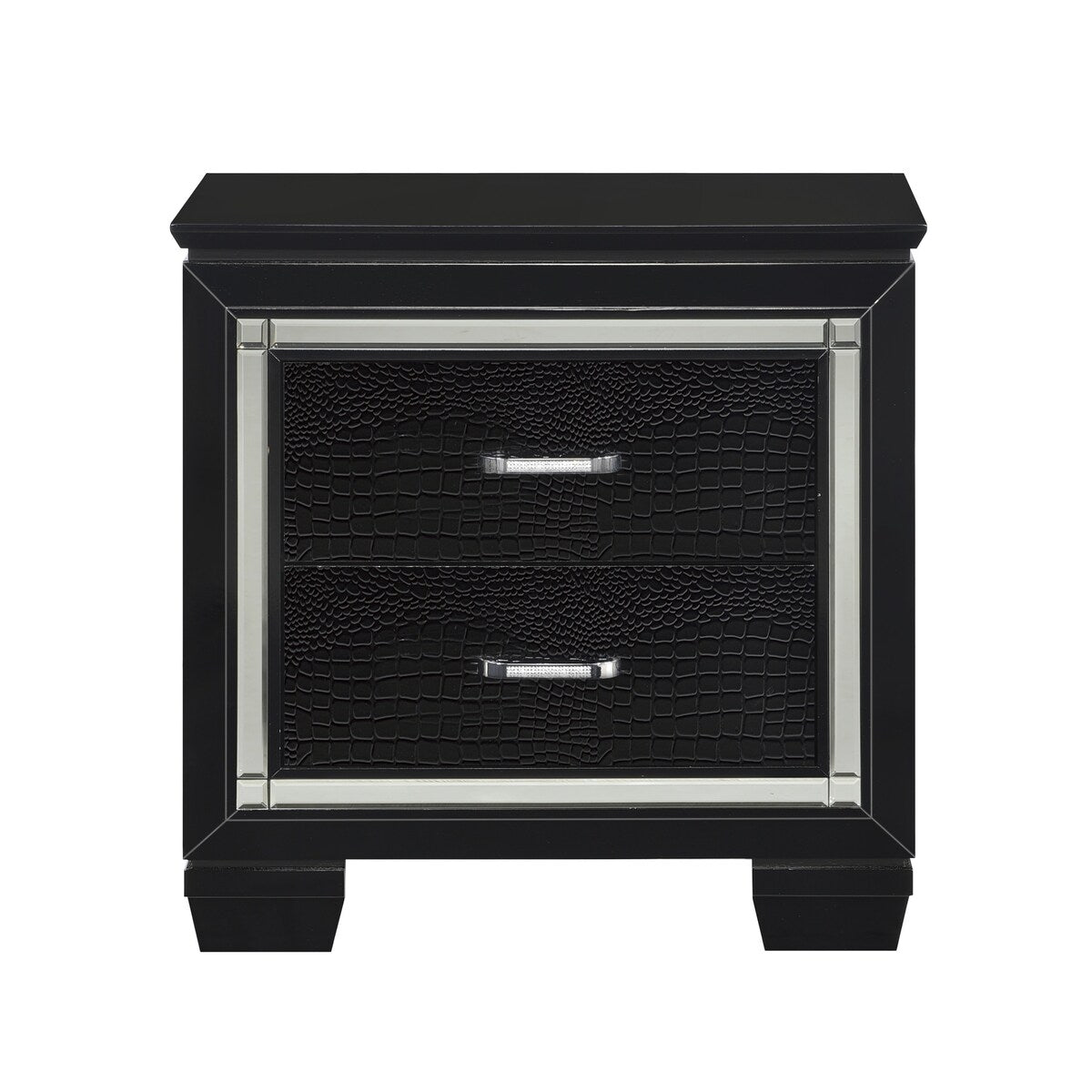 Nightstand of Embossed Front Modern Bed Side Table