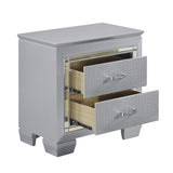 Nightstand of Embossed Front Modern Bed Side Table