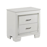 Nightstand of Embossed Front Modern Bed Side Table