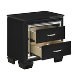 Nightstand of Embossed Front Modern Bed Side Table