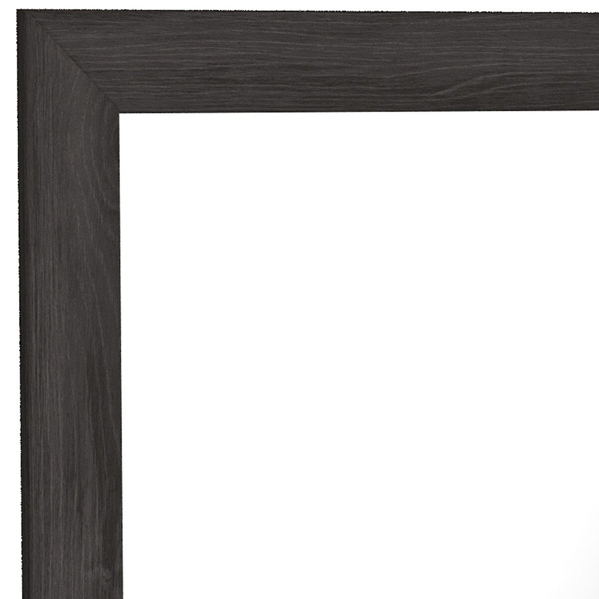 Bedroom Mirror with Replicated Grain Details, Black