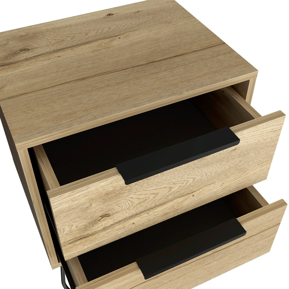 Bedside Furniture,Night Stand,with Hairpin Legs,2 Drawers,for Bedroom,Closet,Entryway,College Dorm