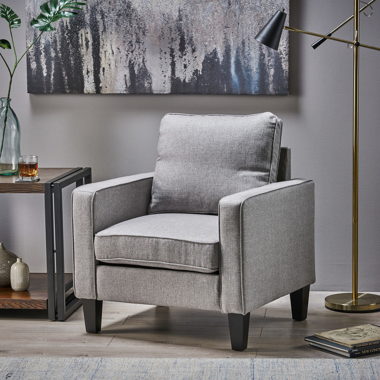 Beeman Contemporary Fabric Club Chair by Christopher Knight Home