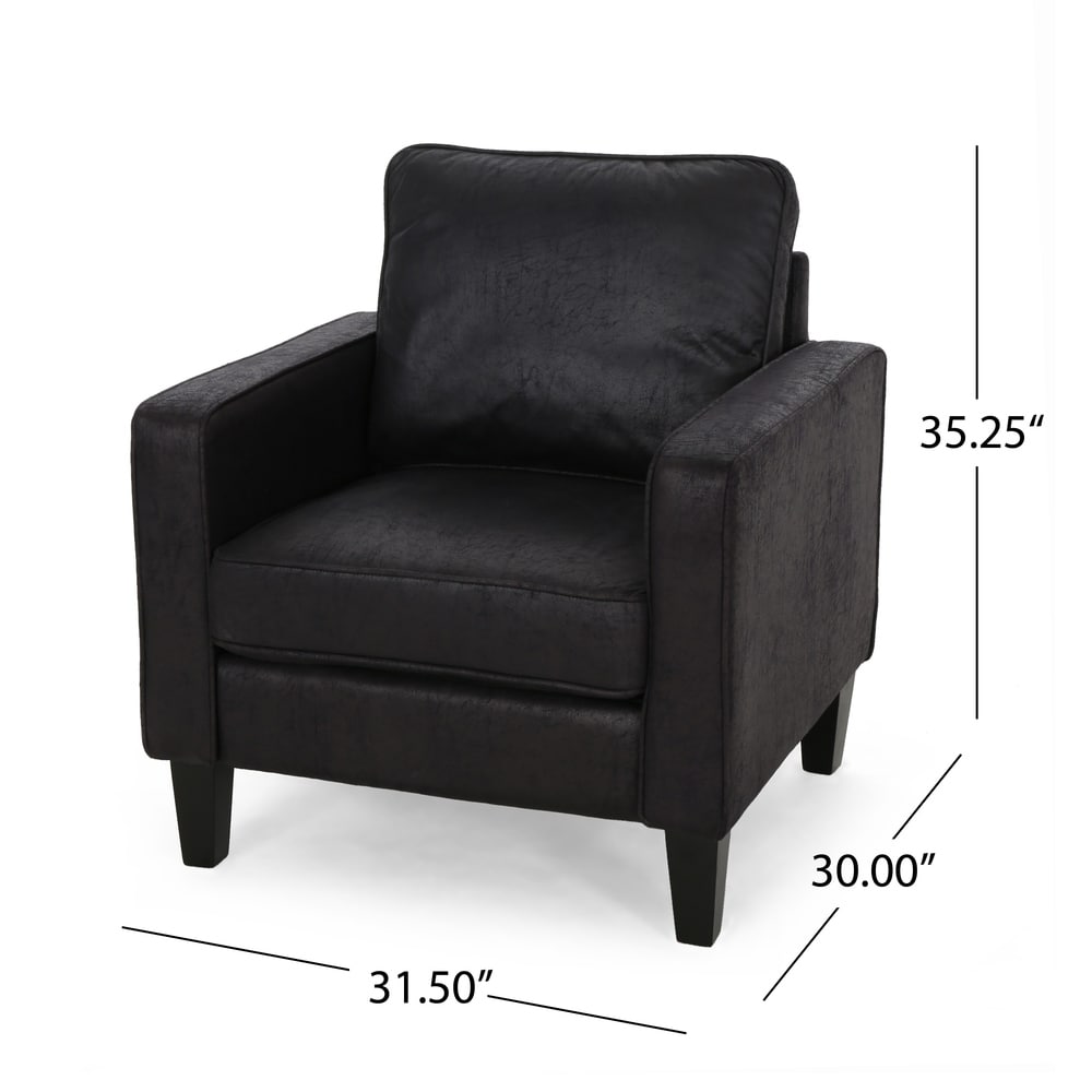 Beeman Contemporary Microfiber Club Chair by Christopher Knight Home