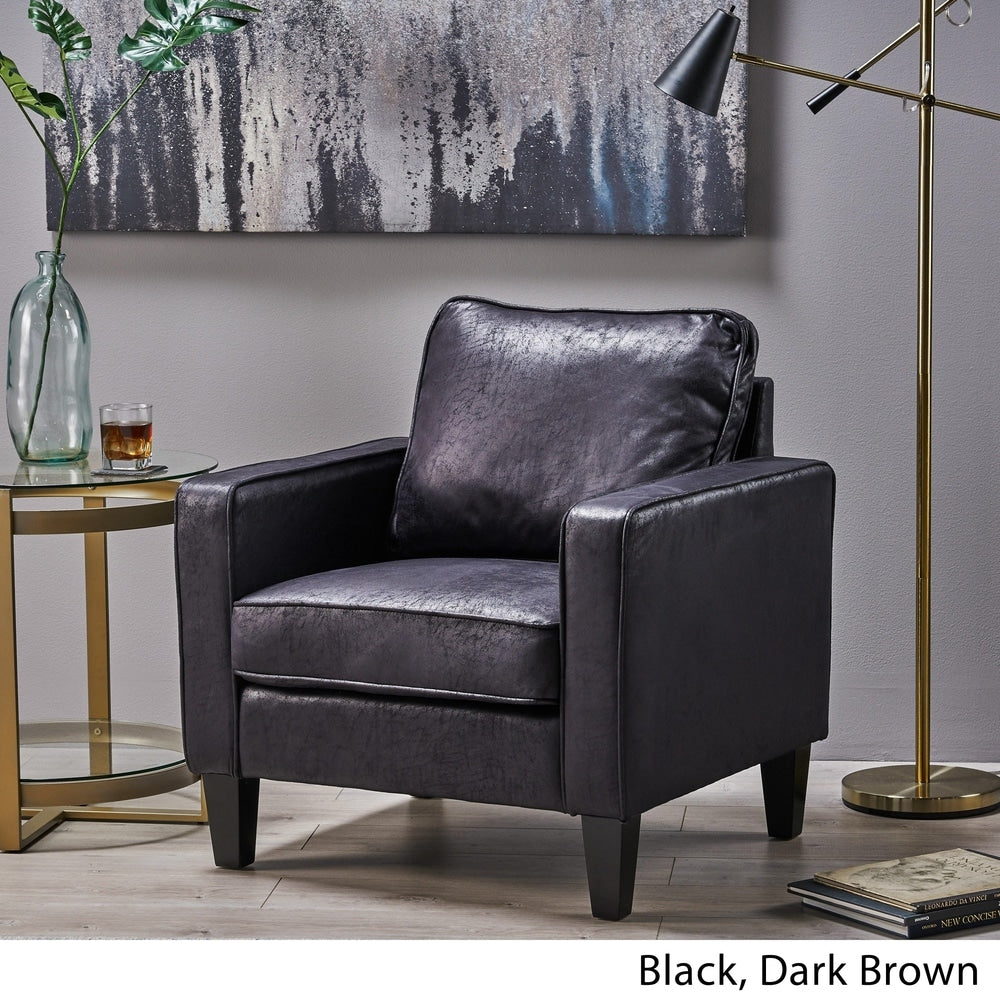 Beeman Contemporary Microfiber Club Chair by Christopher Knight Home