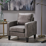 Beeman Contemporary Microfiber Club Chair by Christopher Knight Home