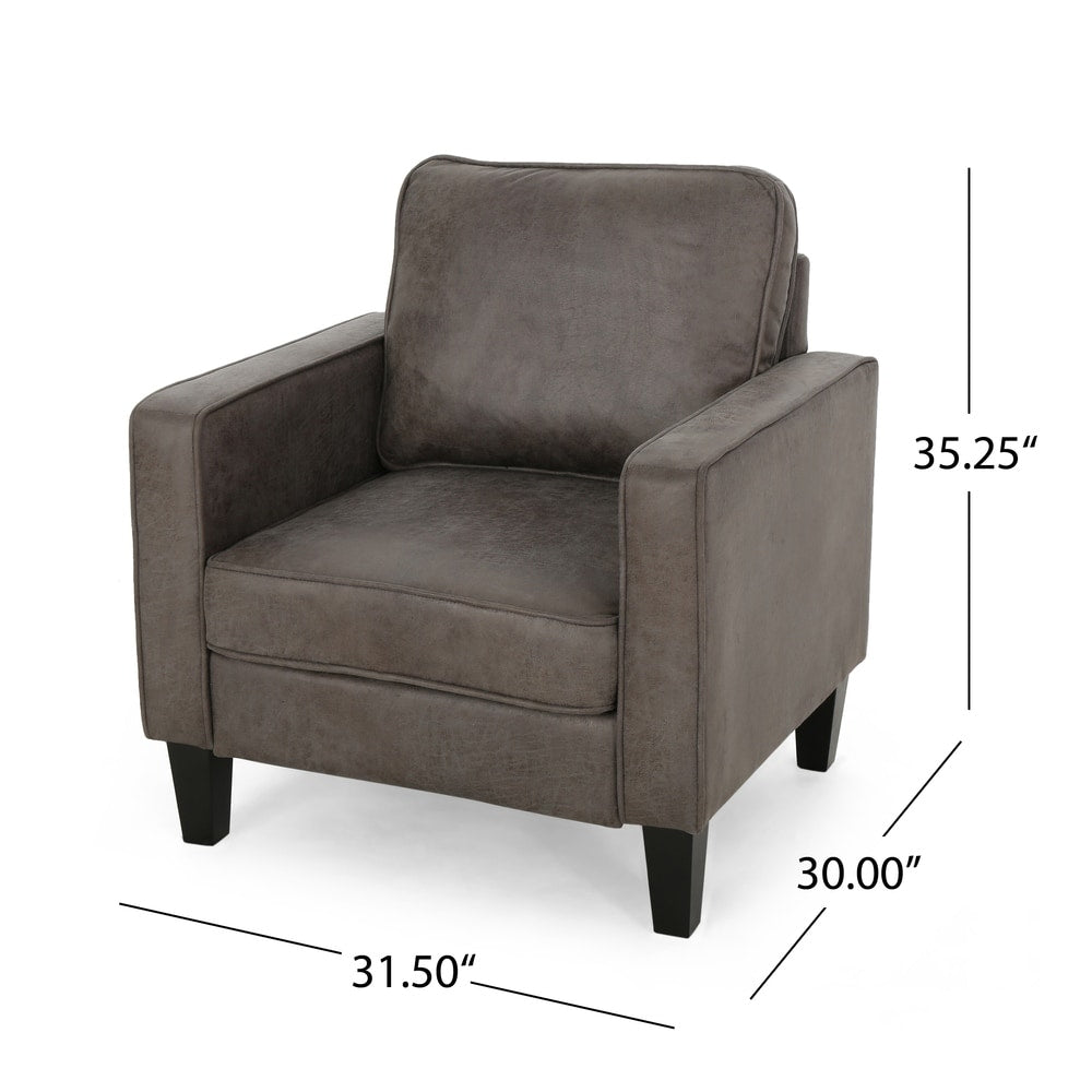 Beeman Contemporary Microfiber Club Chair by Christopher Knight Home