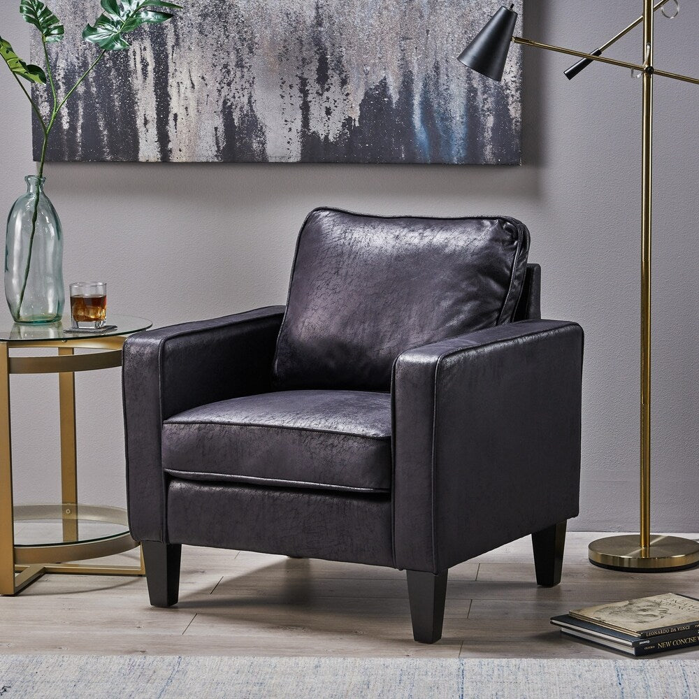 Beeman Contemporary Microfiber Club Chair by Christopher Knight Home