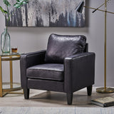 Beeman Contemporary Microfiber Club Chair by Christopher Knight Home