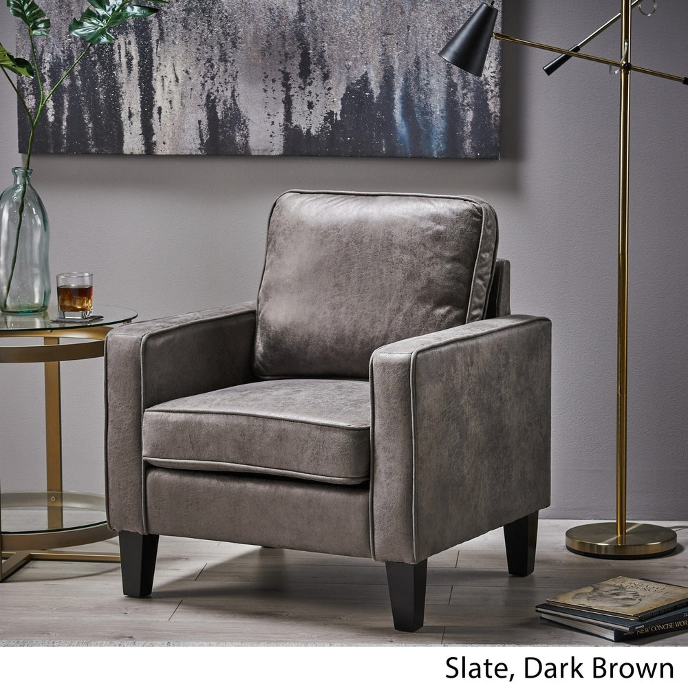 Beeman Contemporary Microfiber Club Chair by Christopher Knight Home