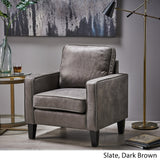 Beeman Contemporary Microfiber Club Chair by Christopher Knight Home