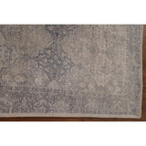 Beige/ Blue Oushak Oriental Area Rug Hand-knotted Wool Carpet - 3'0" x 4'10"