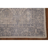 Beige/ Blue Oushak Oriental Area Rug Hand-knotted Wool Carpet - 3'0" x 4'10"