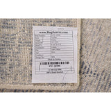 Beige/ Blue Oushak Oriental Area Rug Hand-knotted Wool Carpet - 3'0" x 4'10"
