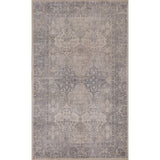 Beige/ Blue Oushak Oriental Area Rug Hand-knotted Wool Carpet - 3'0" x 4'10"