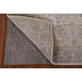 Beige/ Blue Oushak Oriental Area Rug Hand-knotted Wool Carpet - 3'0" x 4'10"