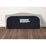 Beige Arched Nail Trim Queen Platform Bed