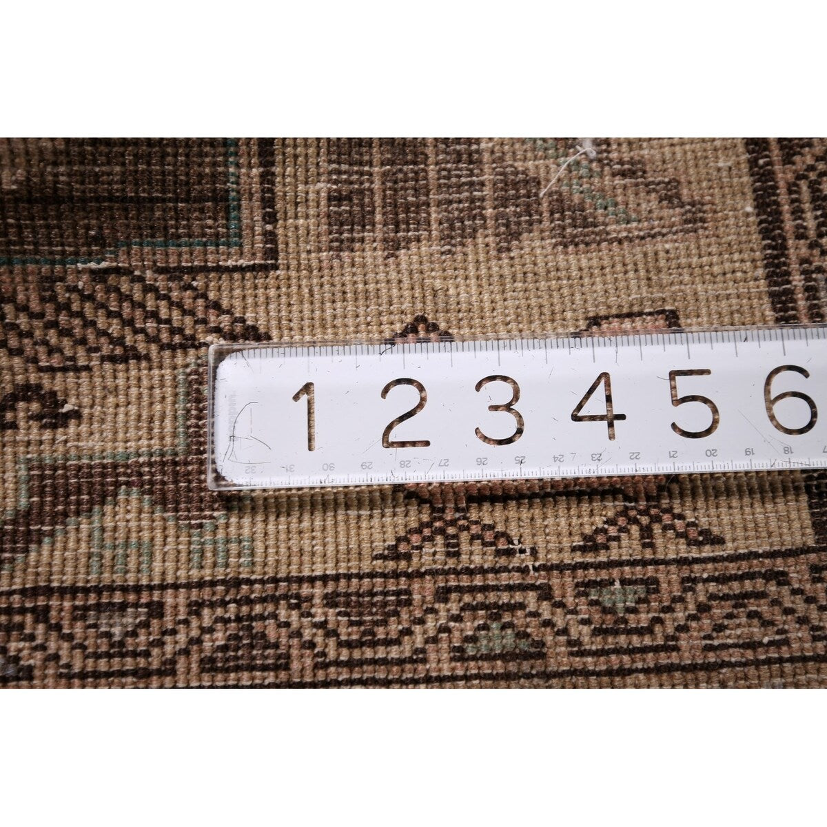 Beige Ardebil Vintage Persian Runner Rug Handmade Tribal Wool Carpet - 2'10" x 9'5"