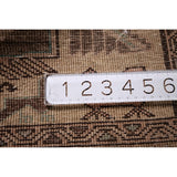 Beige Ardebil Vintage Persian Runner Rug Handmade Tribal Wool Carpet - 2'10" x 9'5"