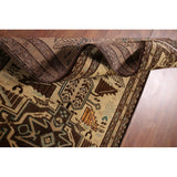 Beige Ardebil Vintage Persian Runner Rug Handmade Tribal Wool Carpet - 2'10" x 9'5"