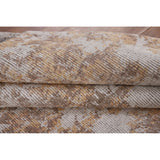 Beige Modern Area Rug Handmade Abstract Wool Carpet - 8'0"x 11'5"