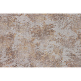 Beige Modern Area Rug Handmade Abstract Wool Carpet - 8'0"x 11'5"