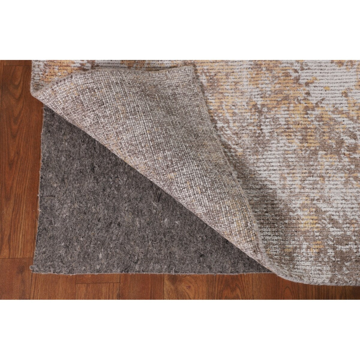 Beige Modern Area Rug Handmade Abstract Wool Carpet - 8'0"x 11'5"