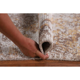 Beige Modern Area Rug Handmade Abstract Wool Carpet - 8'0"x 11'5"